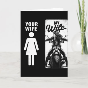 Je vrouw is eenvoudig Mijn vrouw Biker vrouw Valen Kaart