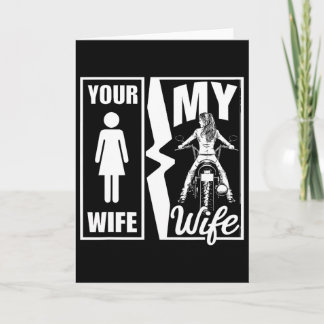 Je vrouw is eenvoudig Mijn vrouw Biker vrouw Valen Kaart