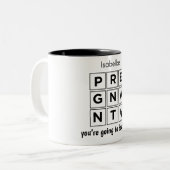Je vrouw is zwanger tweekleurige koffiemok (Voorkant links)