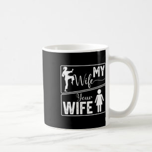 Je Vrouw Mijn Vrouw Grappige Karate Trots Voor Mar Koffiemok