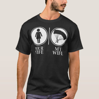 Je vrouw Mijn vrouw Skydiving grappig T-shirt