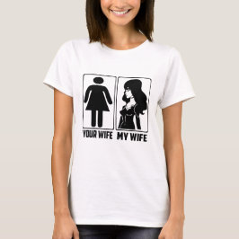 Je vrouw Mijn vrouw Superheld Grappig T-shirt