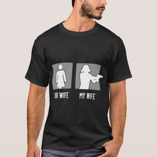 je vrouw mijn vrouw t-shirts (Voorkant)