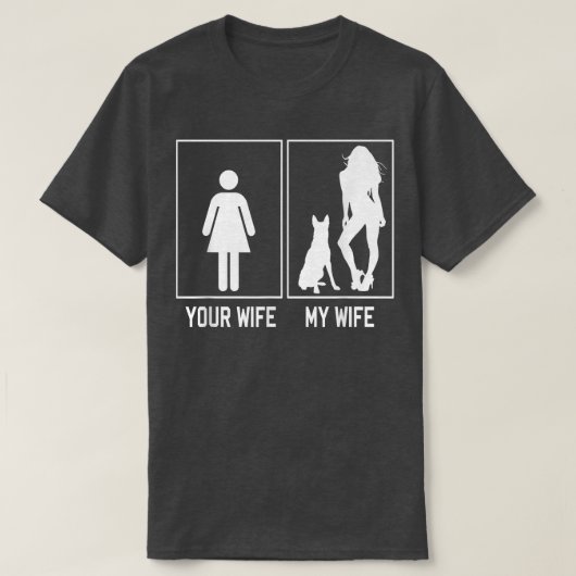 Je vrouw van mijn vrouw Malinois grappige stuiver T-shirt (Design voorkant)