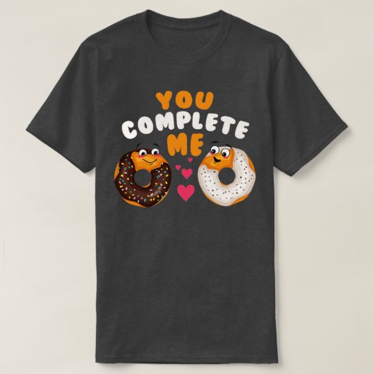 Je vult me Love Donut koppel Valentijnsdag in T-shirt (Design voorkant)