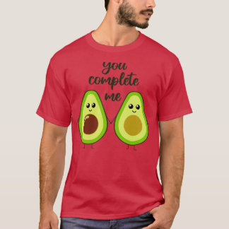 Je vult me schattige avocado met handen. t-shirt
