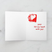 Je vult mijn hart met de Valentijn van de pooier Feestdagen Kaart (Binnen)