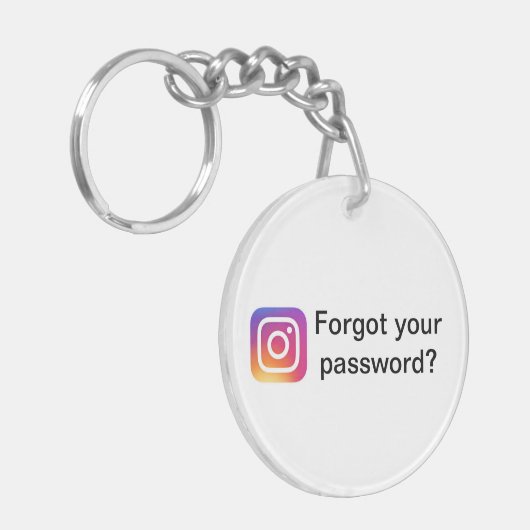 Je wachtwoord vergeten (instagram) sleutelhanger (Voorkant Links)