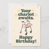 Je wagen wacht op een grappige verjaardag kaart (Voorkant)