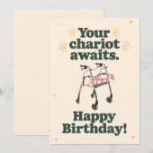 Je wagen wacht op een grappige verjaardag kaart (Voorkant / Achterkant)