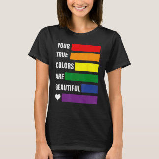Je ware kleuren zijn prachtig pride maand lgbtq t-shirt