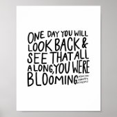 "...je was altijd aan het bloeien " - poster (Voorkant)