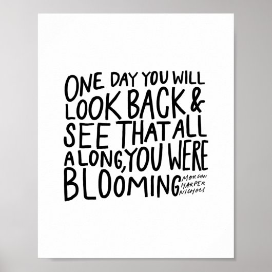 "...je was altijd aan het bloeien " - poster (Voorkant)