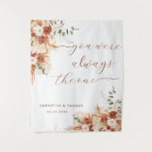 Je was altijd de enige bruiloft achtergrond banner wandkleed (Voorkant)