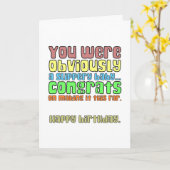 Je was duidelijk een gladde Baby, onbeschofte verj Kaart (Gele Bloem)