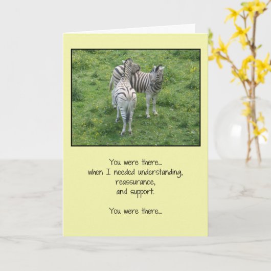 Je was er... vriendschap kaart (Gele Bloem)