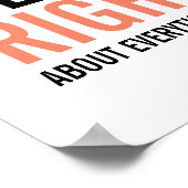 Je was het juiste Moederdag Poster (Hoek)