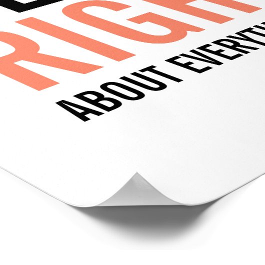 Je was het juiste Moederdag Poster (Hoek)