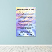 Je was het wachten waard - Canvas / Afdrukken (Insitu (Houten vloer))