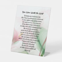 Je was het wachten waard Pedestal Sign / Love / Gi