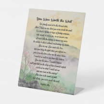 Je was het wachten waard voetstuk teken / liefde /