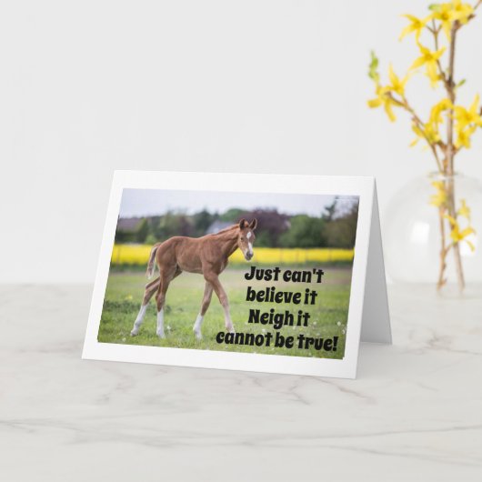 JE WAS MAAR 15 GISTEREN EN ZEGT HORSE KAART (Gele Bloem)