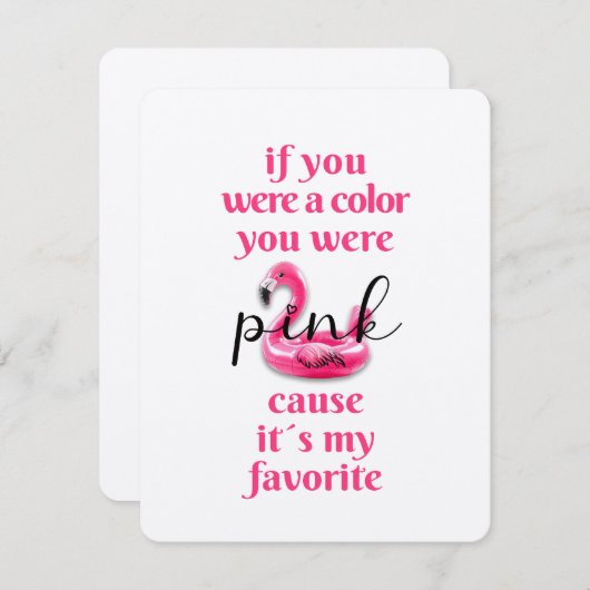 Je was roze (Voorkant / Achterkant)