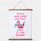 Je was roze - hangend wandkleed (Voorkant)