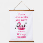 Je was roze - hangend wandkleed (Voorkant)