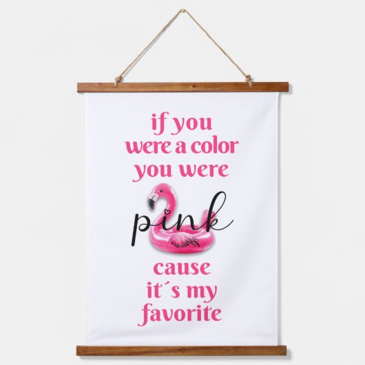 Je was roze - hangend wandkleed (Voorkant)