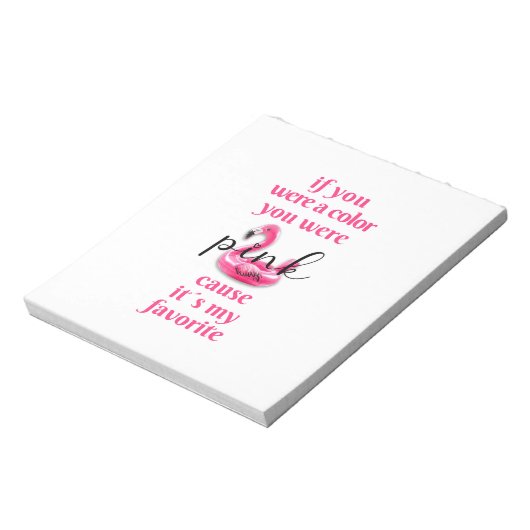 Je was roze. Notitieblok (Linkerzijde)