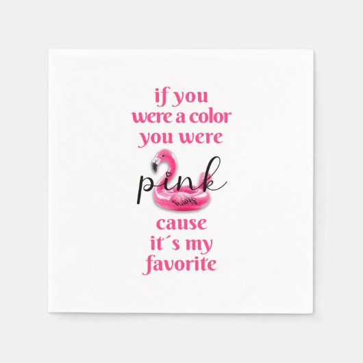 Je was roze - servet (Voorkant)