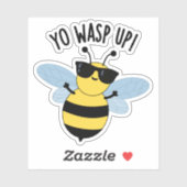 Je wast grappige bug woordspeling op sticker (Vel)