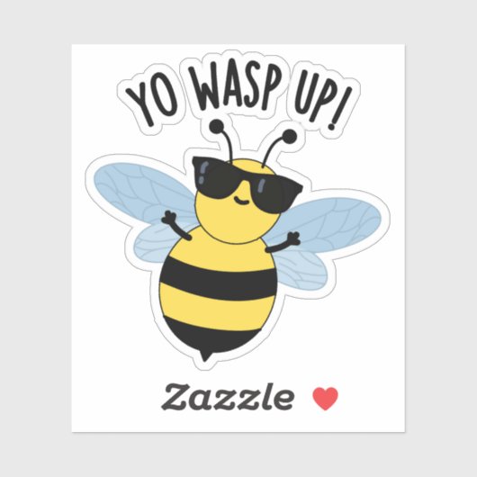 Je wast grappige bug woordspeling op sticker (Vel)