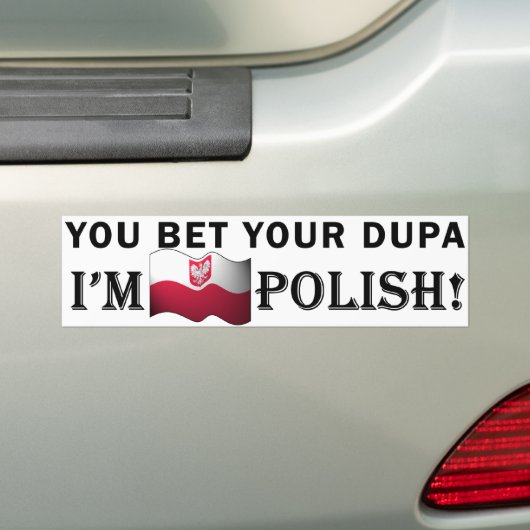 "Je wed dat je vader ik Pools ben" Bumpersticker (Op auto)