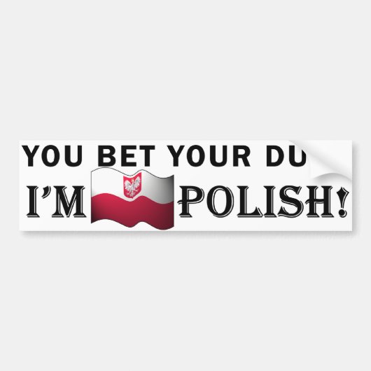 "Je wed dat je vader ik Pools ben" Bumpersticker (Voorkant)