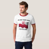 "Je wed dat je vader ik Pools ben" Ringer Shirt (Voorkant volledig)