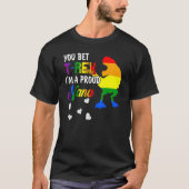 Je wedden Rex in een trotse Nana Pride LGBT Happy T-shirt (Voorkant)