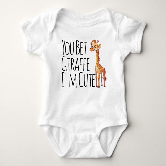Je wedt dat Giraffe schattig is Romper (Voorkant)