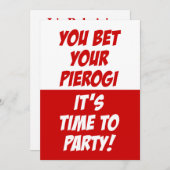 Je wedt op je Pierogi, het is tijd om een feestje  Kaart (Voorkant / Achterkant)