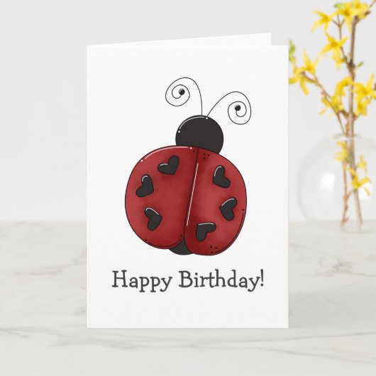 Je weer lastig vallen · Ladybug Kaart (Gele Bloem)