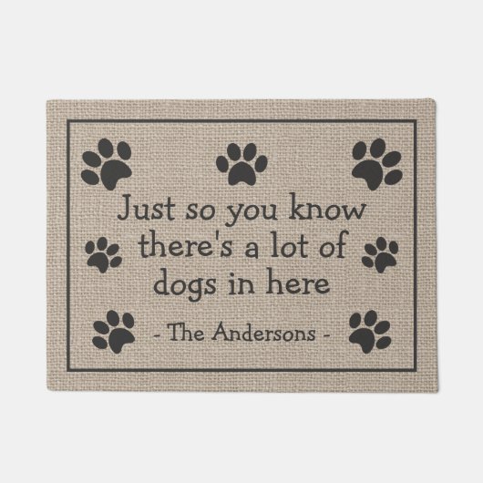 Je weet dat er een heleboel Dogs Funny is Deurmat (Voorkant)
