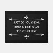 Je weet dat er veel katten in haar zitten deurmat (Voorkant)