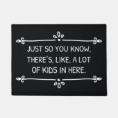 Je weet dat er veel Kinderen in haar zitten Deurmat (Voorkant)