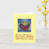 Je weet dat het leven goed is, als de realiteit... kaart (Gele Bloem)