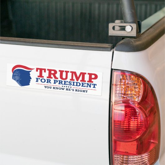 Je weet dat hij gelijk heeft - ReTrumplican.png Bumpersticker (Op Truck)