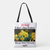 Je weet dat ik van je hou Canvas tas (Achterkant)