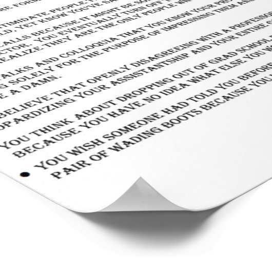 Je weet dat je een Afstuderen student bent als... Poster (Hoek)