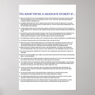 Je weet dat je een Afstuderen student bent als... Poster