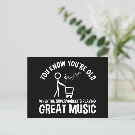 Je weet dat je een oude grappige prijsopgave bent briefkaart (Staand voorkant)